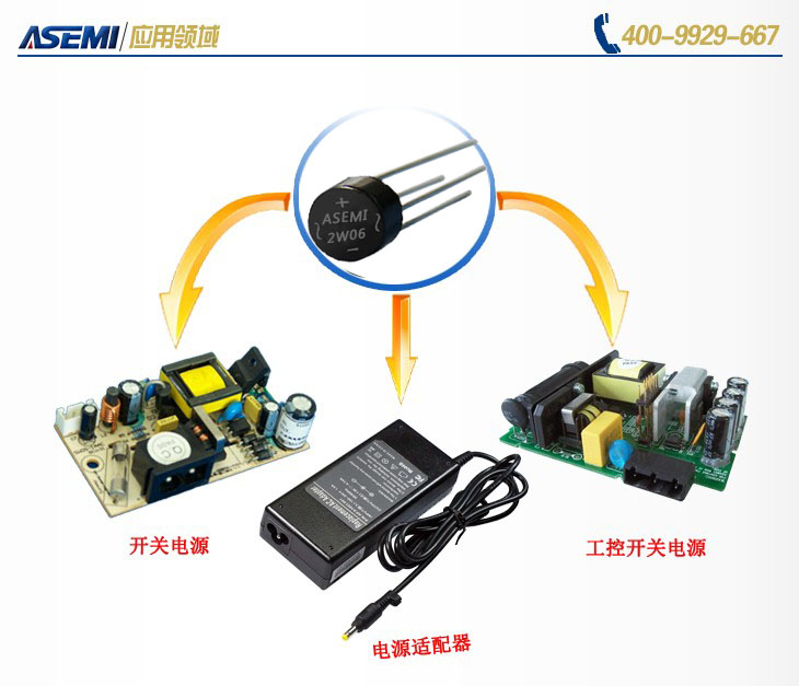 ASEMI整流桥圆桥2W06